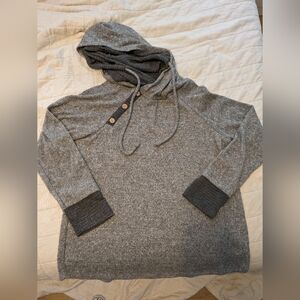 White Birch Double Hood Sweater S